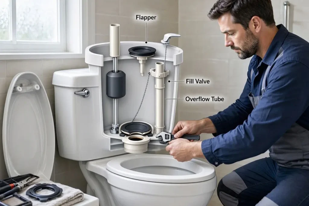 How to Fix a Running Toilet That Keeps Filling